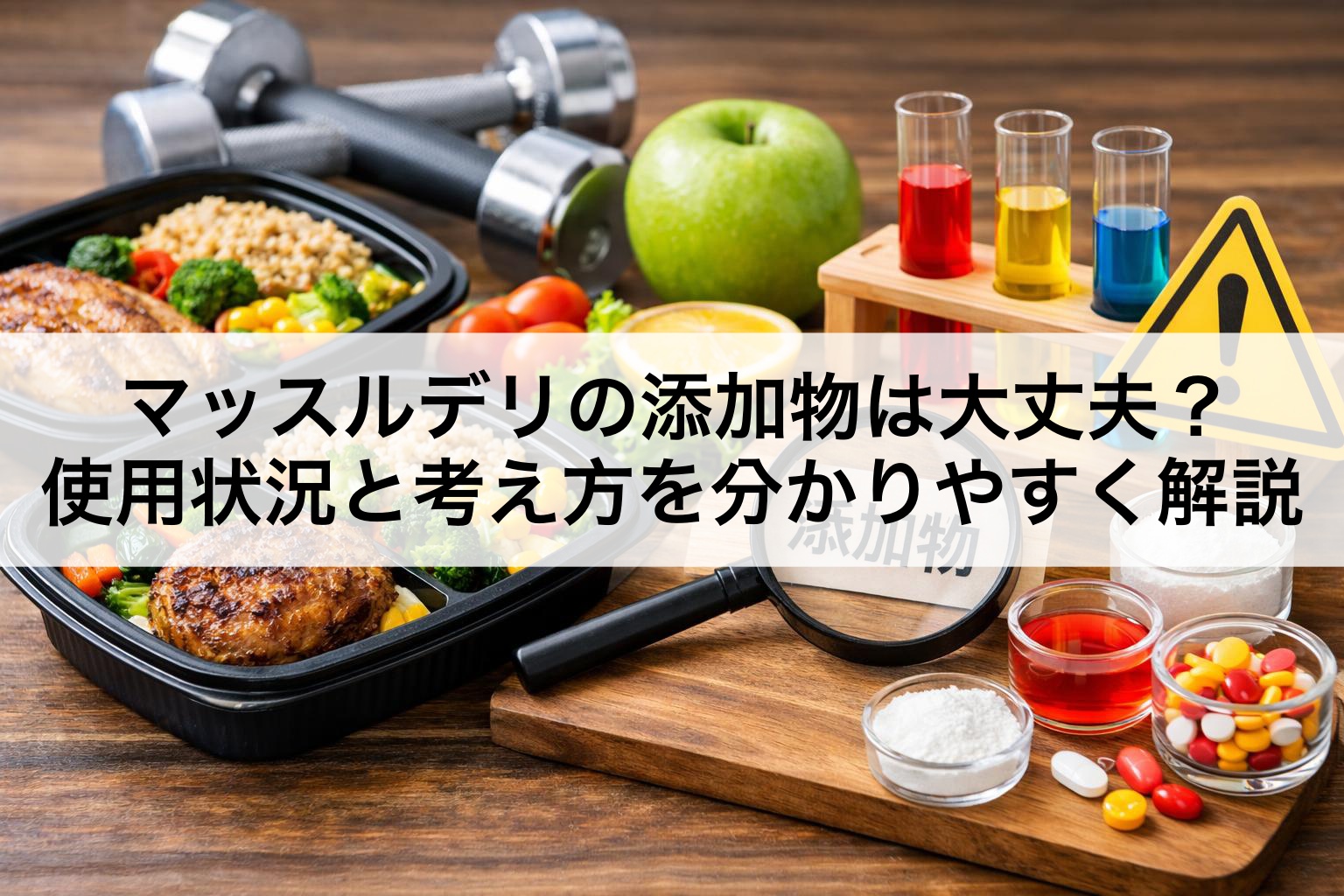 マッスルデリの添加物は大丈夫？使用状況と考え方を分かりやすく解説